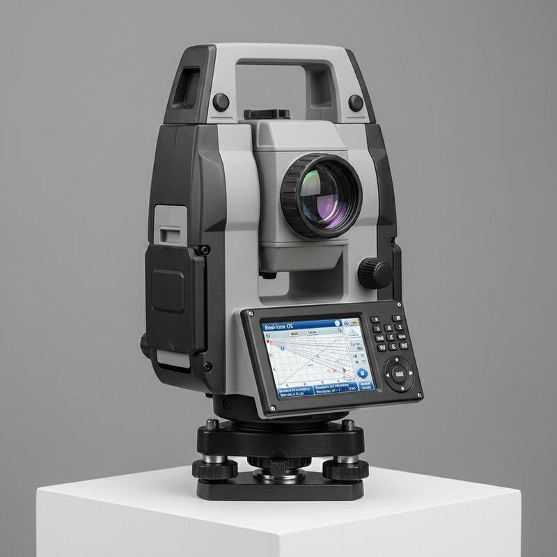 Leica Total Station with Real-time Operating System, Internal Flash Memory, External SD Card, and 1"/5"/10" Minimum Readout for Land Surveying