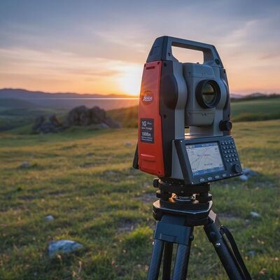 Leica Total Station dengan 1G Massa Data Storage 1000m Tidak ada Prisma Jarak dan 1 
