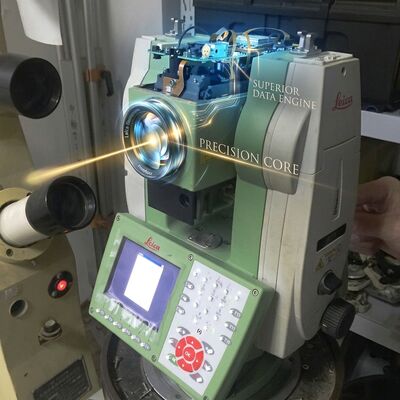Di Lokasi Total Station Layanan Perbaikan Kalibrasi Lapangan Dukungan Instrumen Survei Seluler Konstruksi